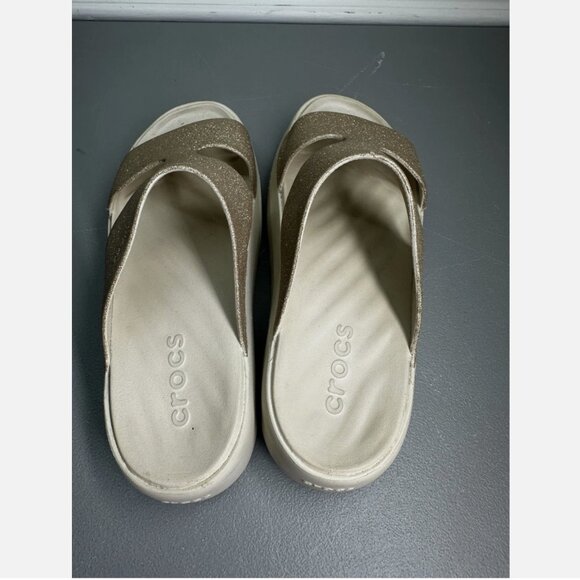 Crocs Getaway Platform Glitter H-Strap Sandal Women's Size 8 - Picture 4 of 6